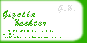 gizella wachter business card